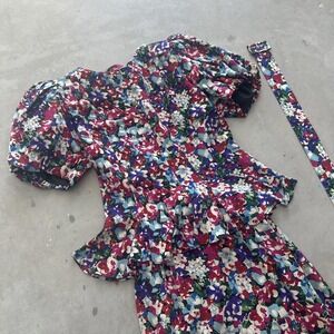 Vintage‎ 1980s Silk Floral 3 Piece Set - Colorful Florals - Size 6 Size Small